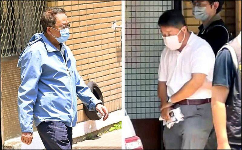 國民黨台中市黨部「偽造連署」3月6日宣判，34人皆判有罪，陳劍鋒（左）、伍康龍（右）都判有罪緩刑5年。（資料照）