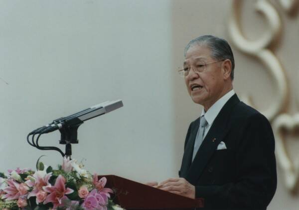 1996年3月23日台灣完成第一次總統直選，李登輝高票當選，於520宣誓就職後發表就職演說。（中央社資料照）