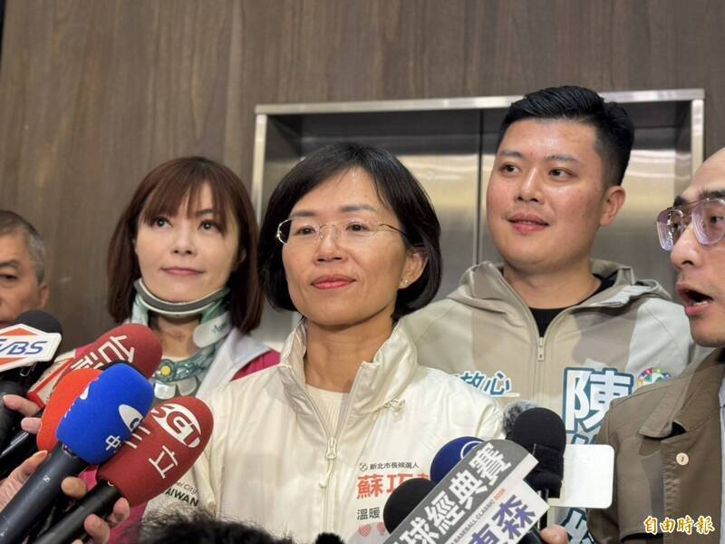 在藍綠白「三腳督」局面下，民調顯示民進黨新北市長參選人蘇巧慧以38.0％支持度暫時「超車」國民黨人選李四川的32.1％。（資料照）