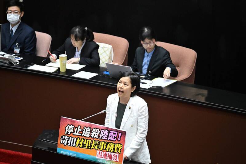 柯文哲利用中配製造對立，天下大亂之際，才能收割國民黨的中配選票。圖為李貞秀。（資料照）