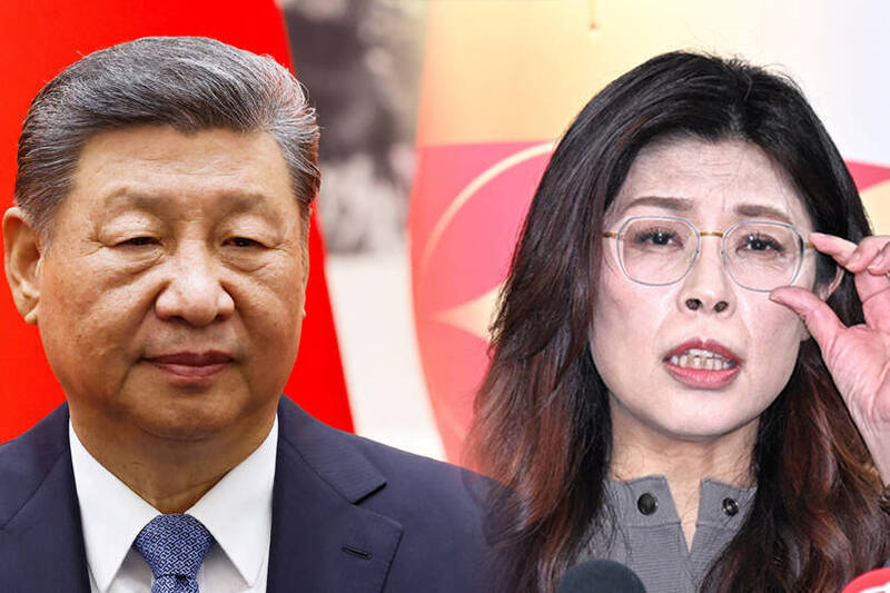 北京突然在3月30日拍板，宣布鄭麗文（右）將於4月7日到12日率團訪中，與中共總書記習近平（左）會面。（路透、資料照、本報合成）