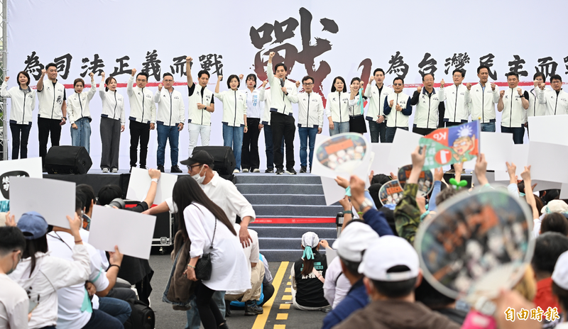 民眾黨發起的329凱道抗議聲援柯文哲，20多位國民黨立委參加。（資料照）