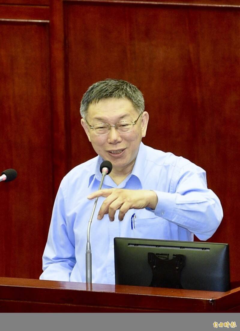 市長握有百萬民意背書，其政治意志被視為最高指導原則；圖為前台北市長柯文哲。（資料照）