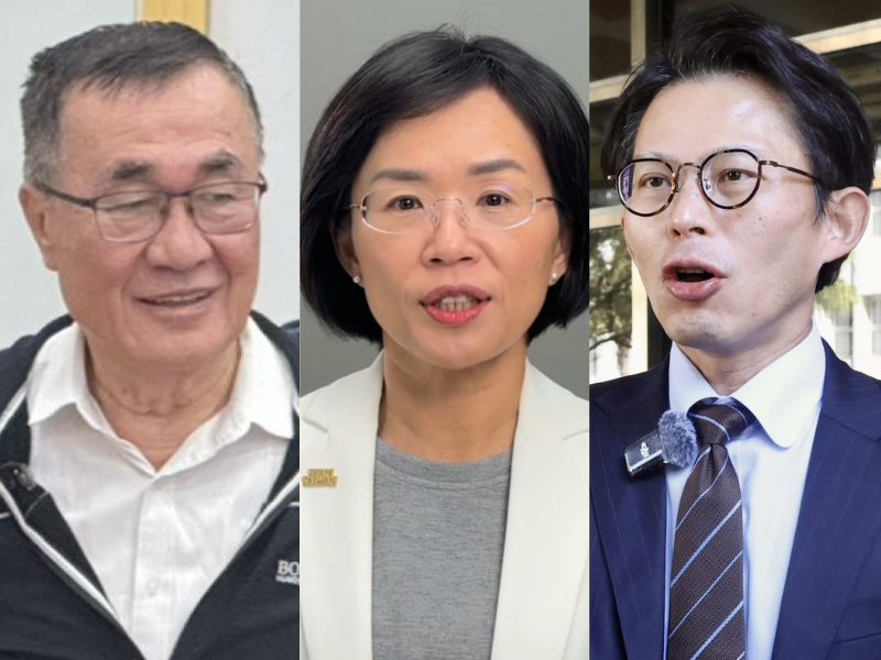 在TVBS一月份的民調中，新北市長參選人蘇巧慧（中）在20-29歲選民支持度中大幅領先李四川（左），即使黃國昌（右）退選，年輕選票也不一定流向李四川。（資料照、蘇巧慧辦公室提供，本報合成）