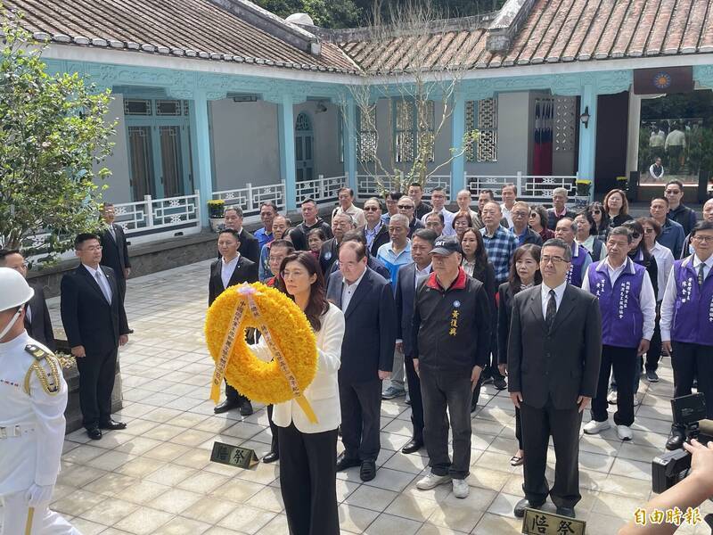 國民黨主席鄭麗文於4月2日率黨部主管到慈湖謁陵。（資料照）