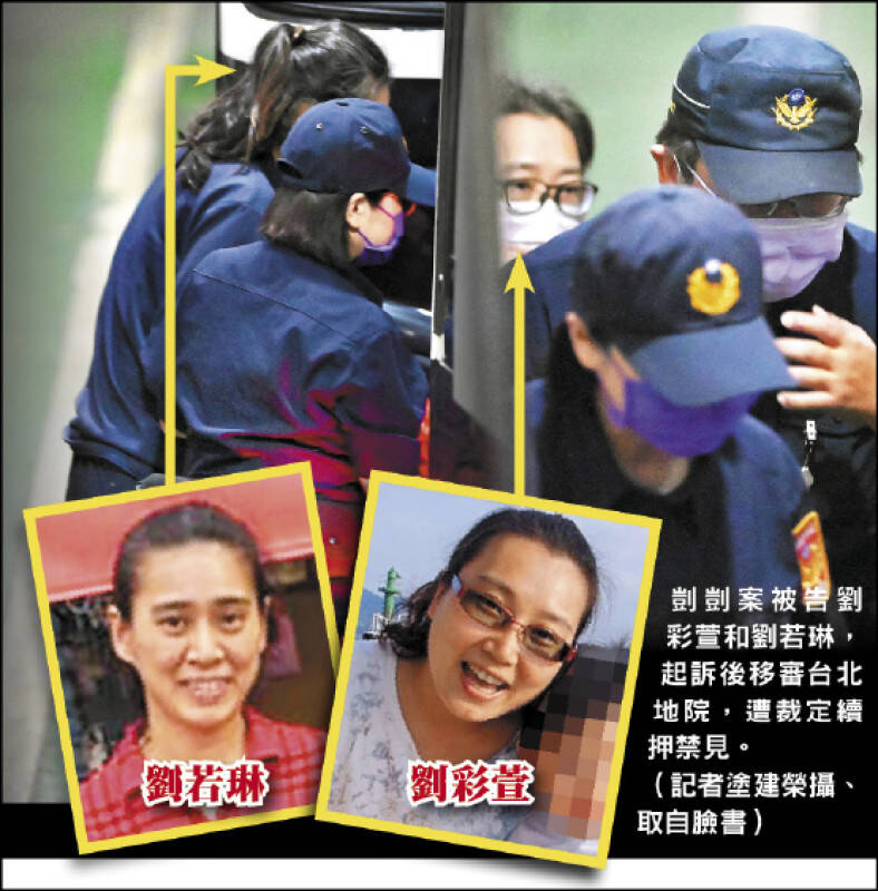 剴剴案被告劉彩萱和劉若琳，該案爭議在陳姓社工是否具有防止兒虐義務。（資料照、取自臉書，本報合成）