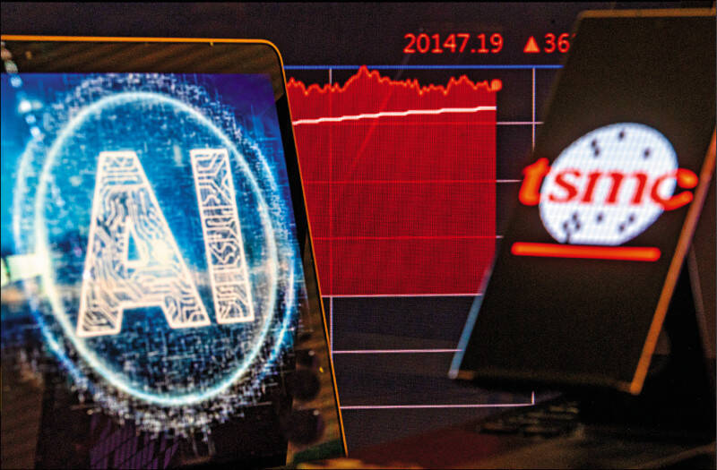 隨著產業結構的轉型、AI算力對能源需求暴增。（中央社資料照）