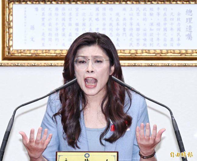 鄭麗文對兩岸關係的定位只得到15%選民贊同，卻有近四分之三的選民反對；國民黨主席鄭麗文。（資料照）
