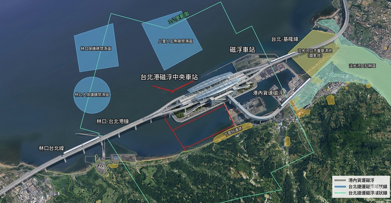 「宜澎磁浮新幹線」的構想，將磁浮特區設於八里，讓這條時速500公里的金脈直接納入首都氣場。（作者提供）