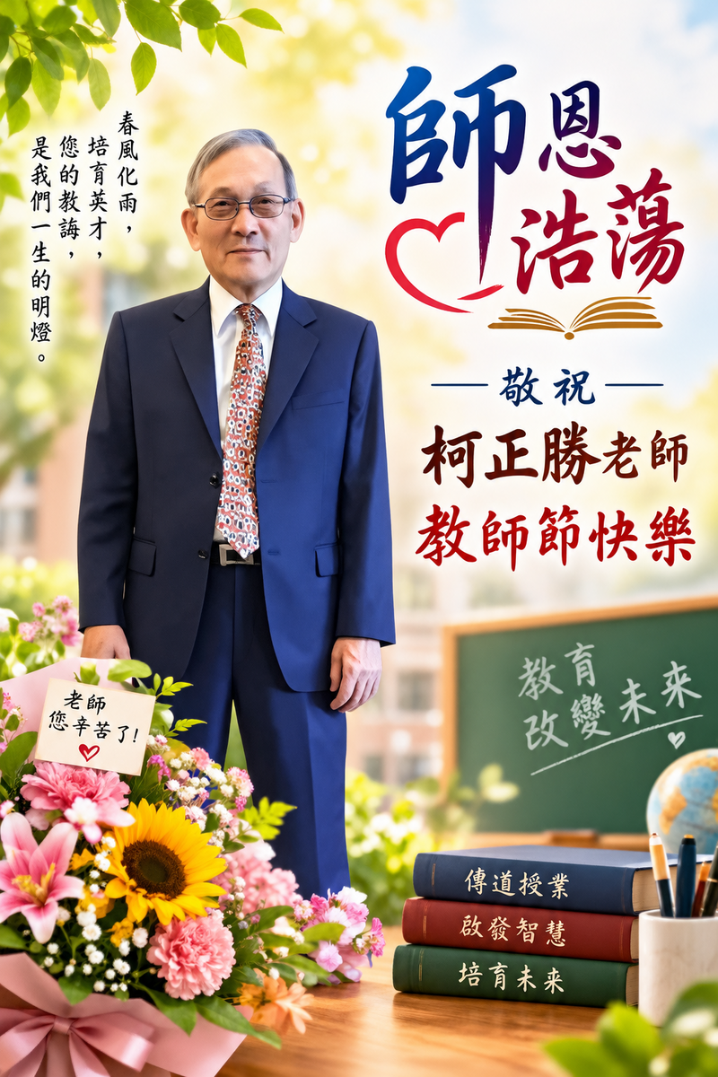 柯正勝老師在高壓體制下，為了守護一個學生而與全校為敵。（作者提供） 