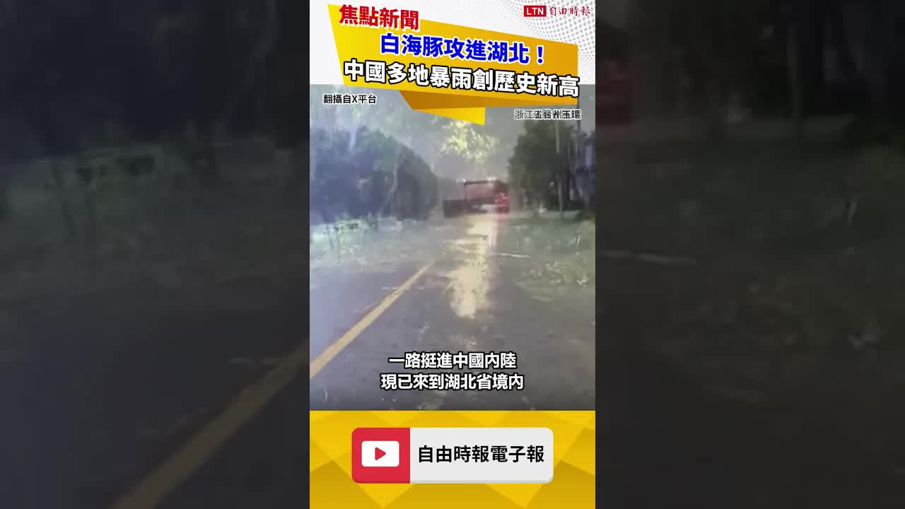 白海豚攻進湖北！中國多地暴雨創歷史新高