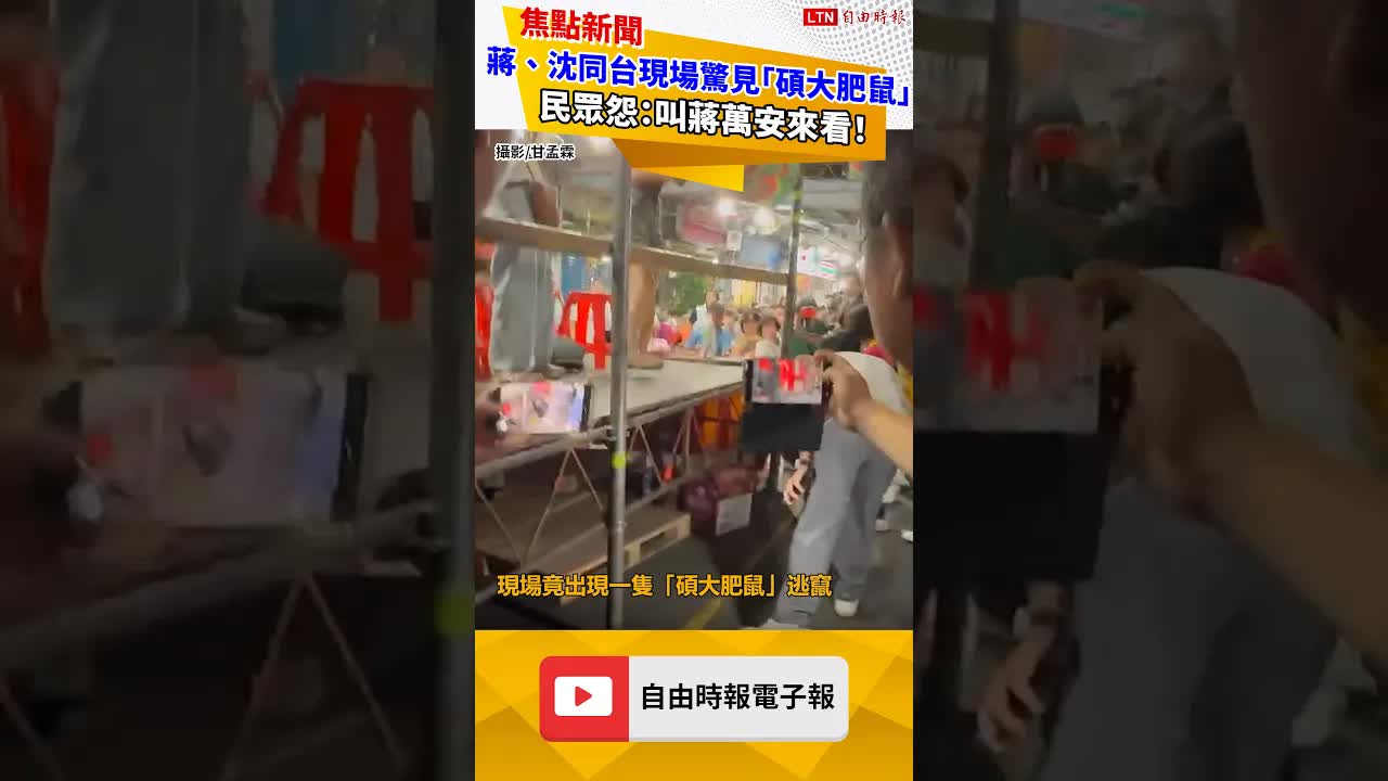 蔣萬安、沈伯洋同台！現場驚見「碩大肥鼠」 民眾怨：叫蔣萬安來看！